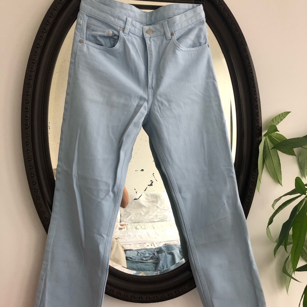 Arket baby blue ankle jeans high rise 28